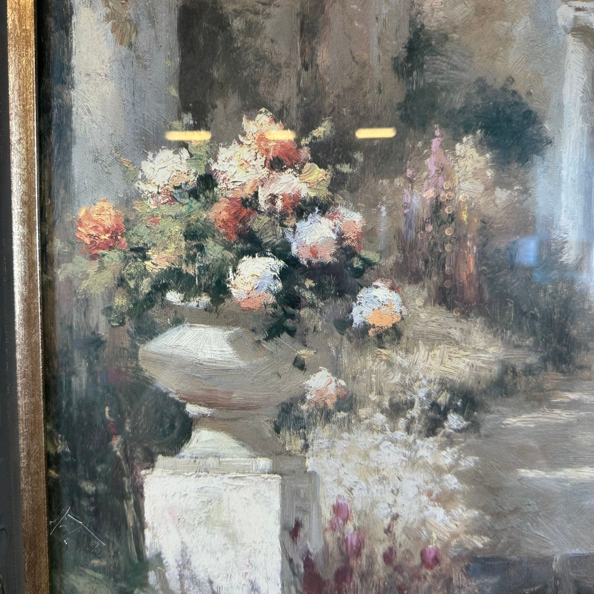Manor Garden Print /w Ornate Frame ART
