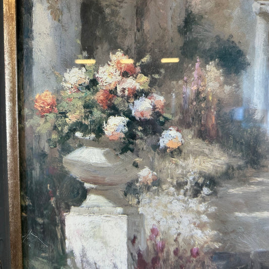 Manor Garden Print /w Ornate Frame ART