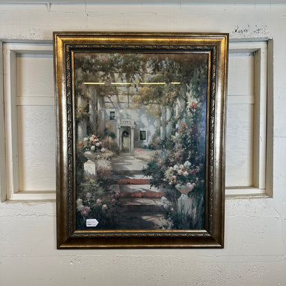 Manor Garden Print /w Ornate Frame ART