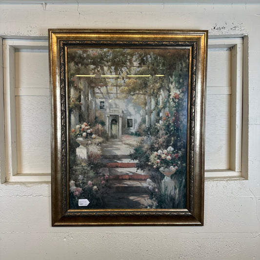 Manor Garden Print /w Ornate Frame ART