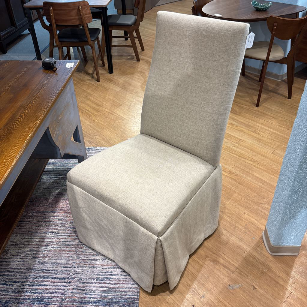 Beige Chair w/Skirt U ACCENT CHAIRS
