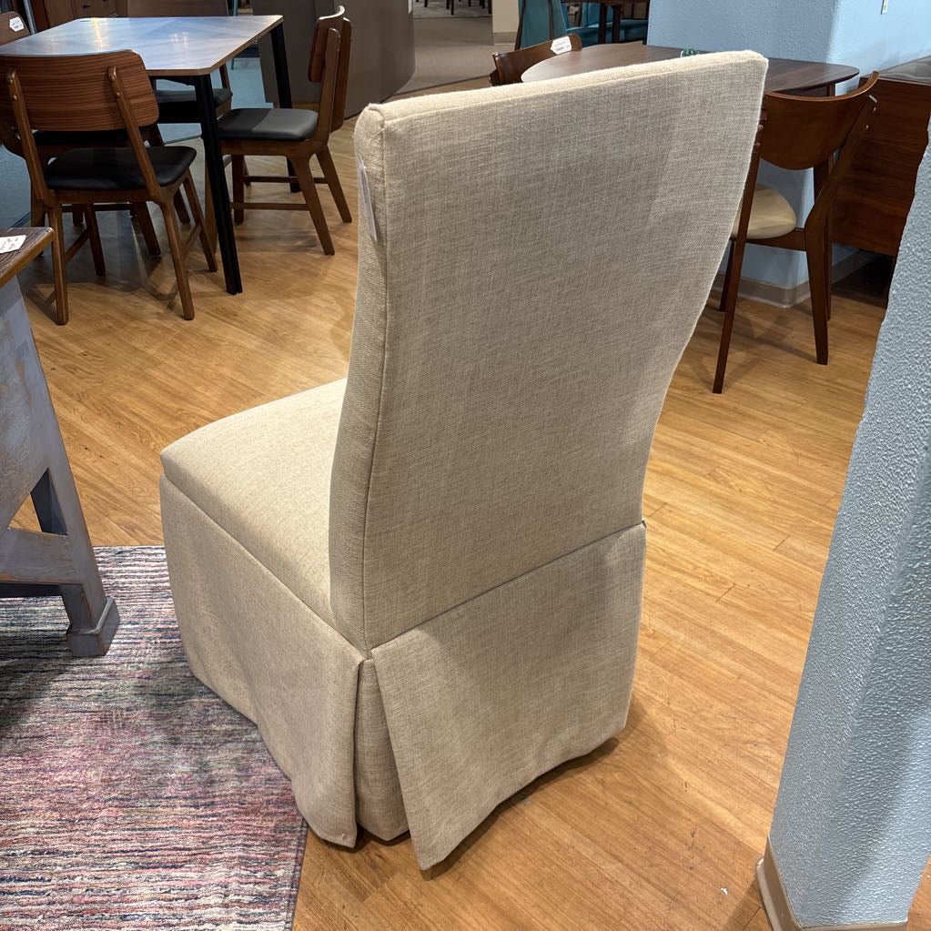 Beige Chair w/Skirt U ACCENT CHAIRS