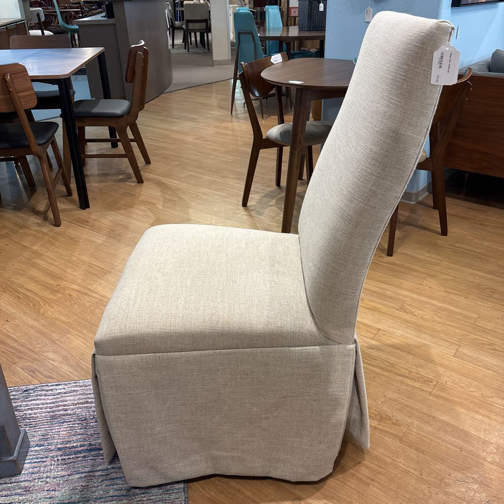 Beige Chair w/Skirt U ACCENT CHAIRS