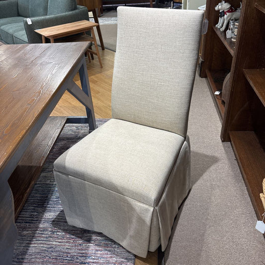 Beige Chair w/Skirt (AS IS) U ACCENT CHAIRS
