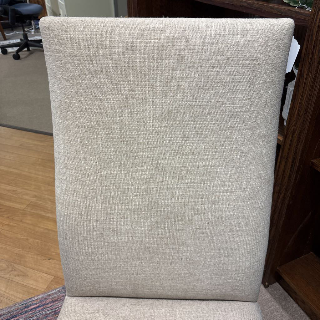 Beige Chair w/Skirt (AS IS) U ACCENT CHAIRS