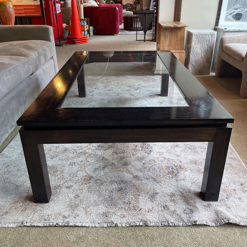Custom High Gloss Parson Glass Top Coffee Table C COFFEE TABLES
