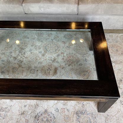 Custom High Gloss Parson Glass Top Coffee Table C COFFEE TABLES