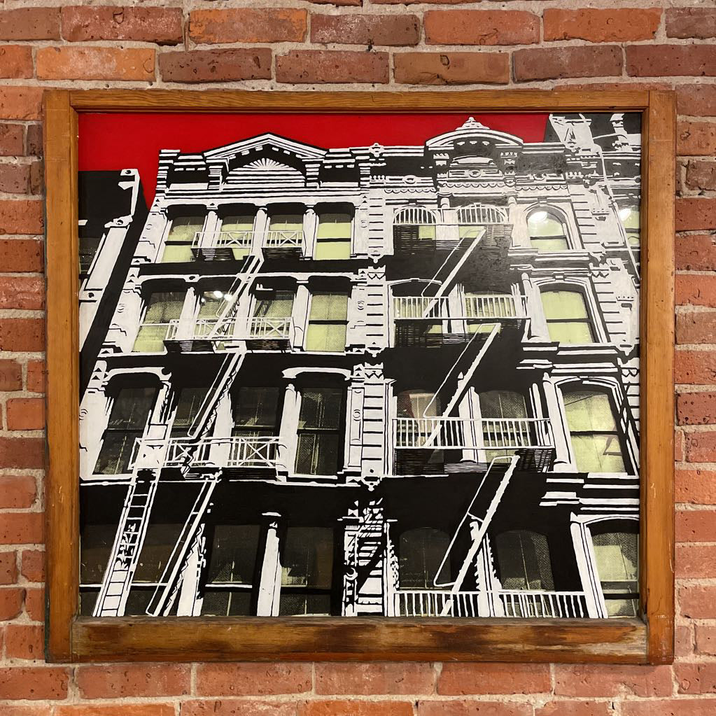 NYC Reverse Painted Window #1 ART