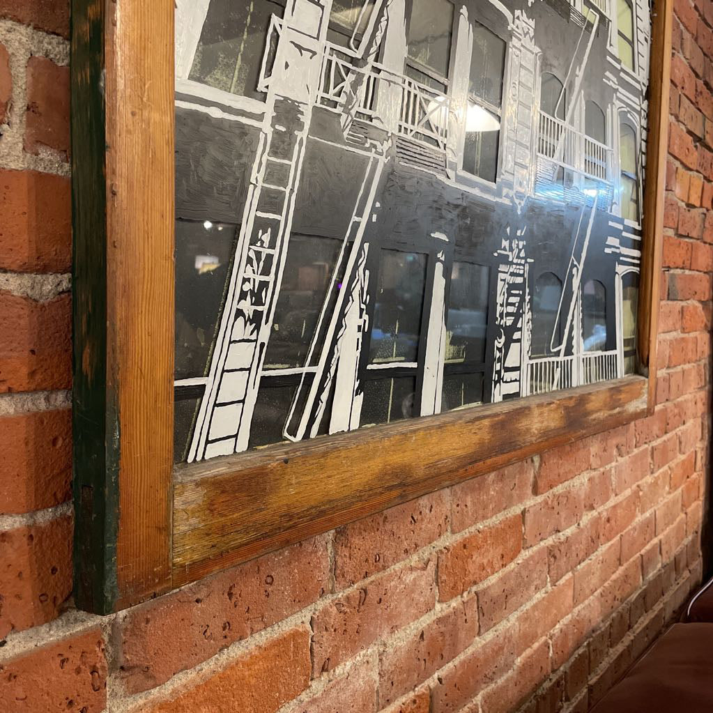 NYC Reverse Painted Window #1 ART