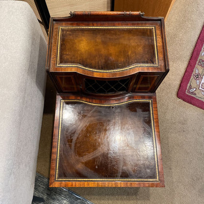 Vintage Leather Inset Cool Wire Door Side Table C SIDE TABLES
