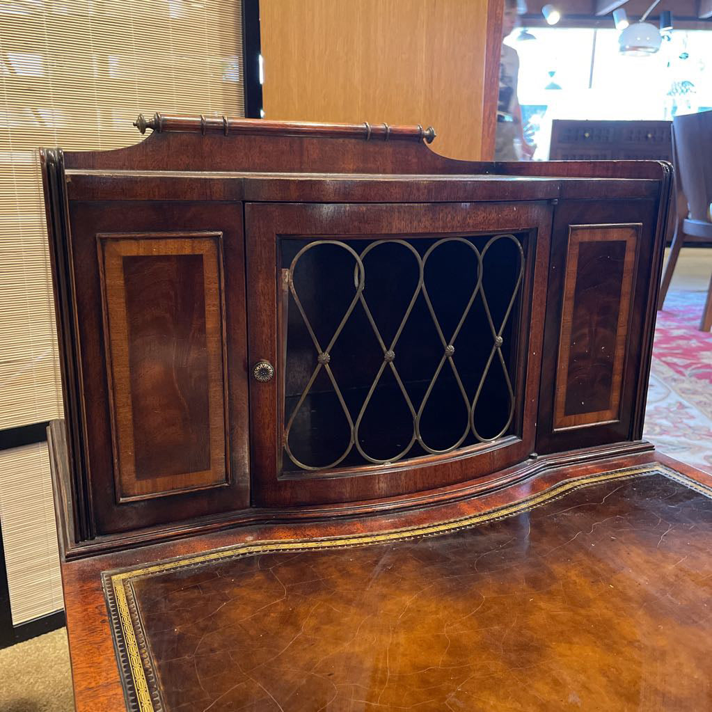 Vintage Leather Inset Cool Wire Door Side Table C SIDE TABLES
