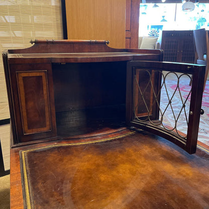Vintage Leather Inset Cool Wire Door Side Table C SIDE TABLES