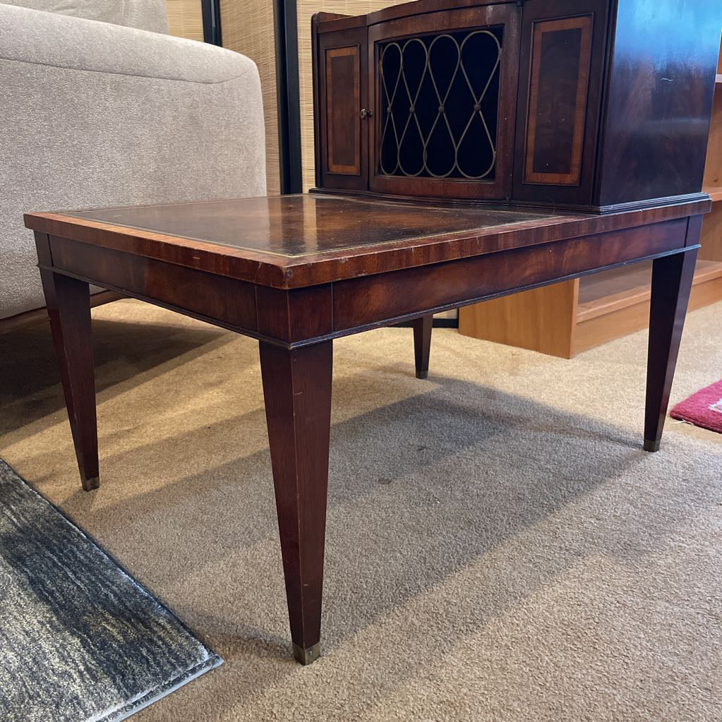 Vintage Leather Inset Cool Wire Door Side Table C SIDE TABLES
