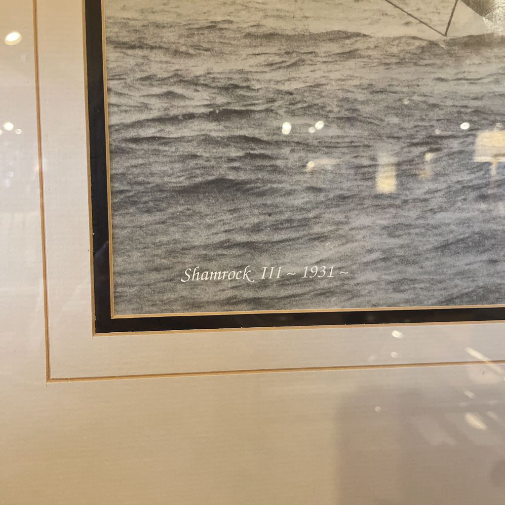 Large Framed Fanous Sailboat Bekan of Cowes ART