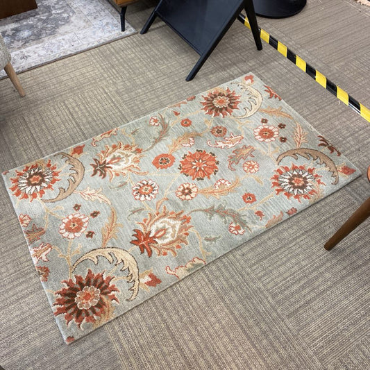 Red & Blue Floral Design Rug RUGS