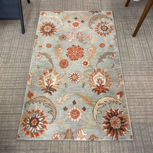 Red & Blue Floral Design Rug RUGS