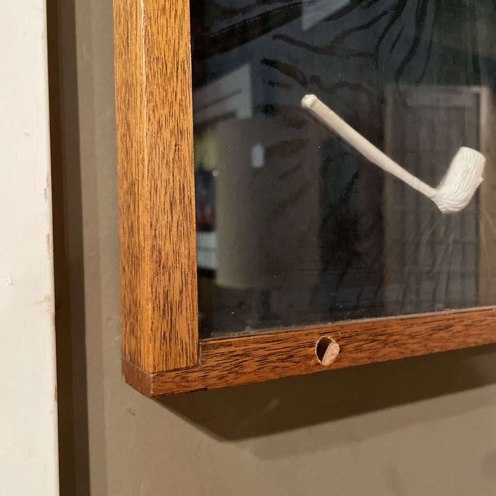 White Tobacco Pipes Display, Framed UNIQUE FINDS