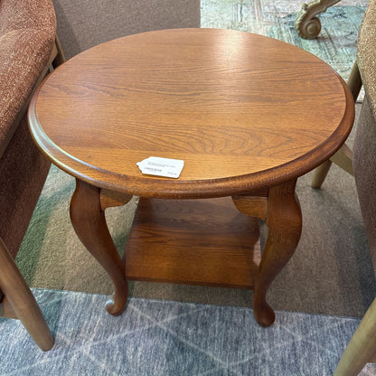 MC Round Top Accent Table w/Lower Shelf C SIDE TABLES