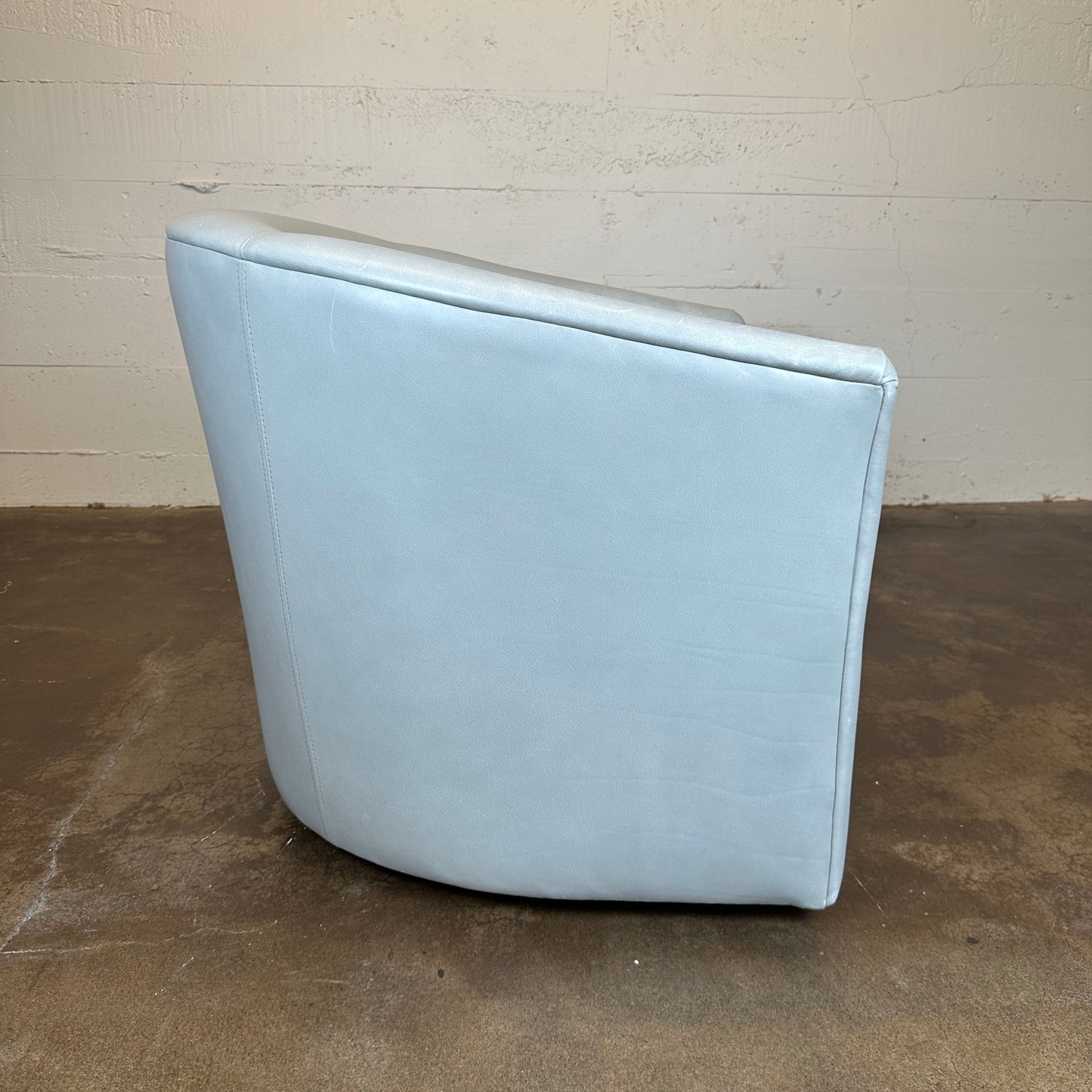 Taupe Leather Swivel Chair