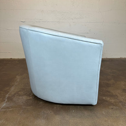 Taupe Leather Swivel Chair