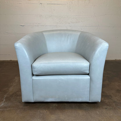 Taupe Leather Swivel Chair