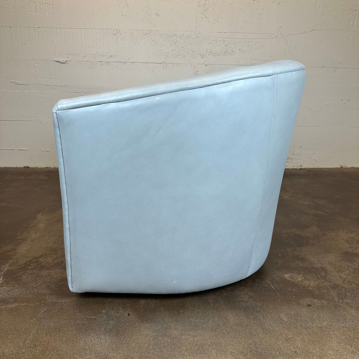 Taupe Leather Swivel Chair