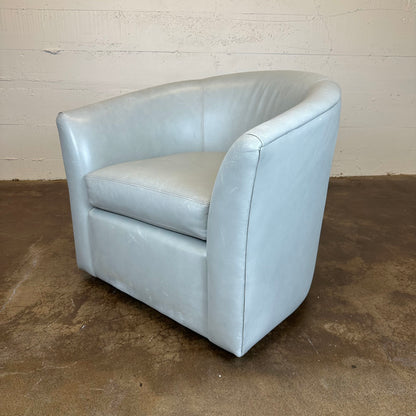 Taupe Leather Swivel Chair