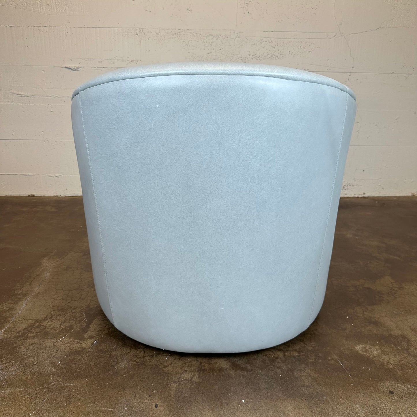 Taupe Leather Swivel Chair