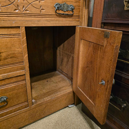 Vintage Marble Top Oak Washstand