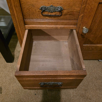 Vintage Marble Top Oak Washstand