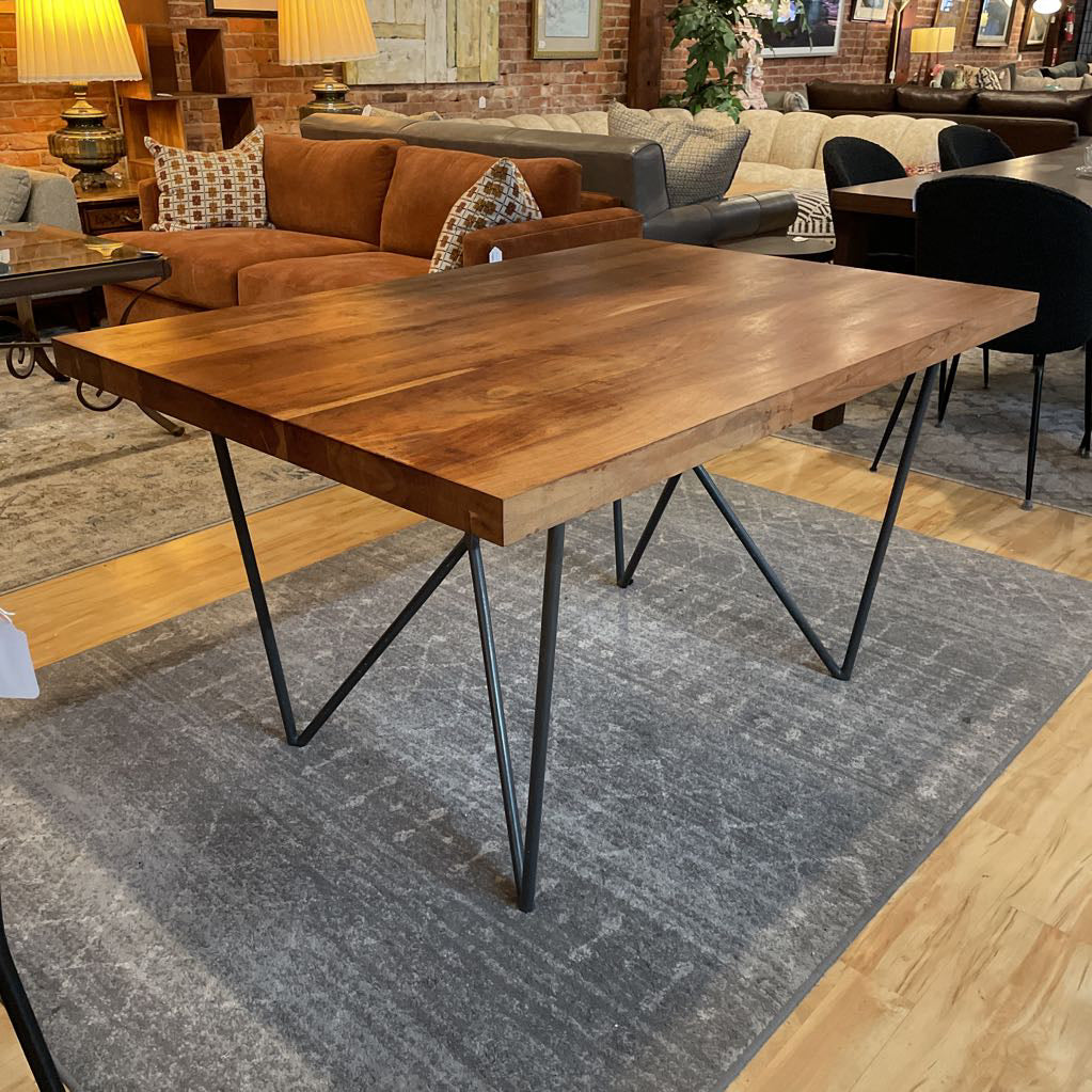 CB2 Rectangular Acacia Dining Table w/ Hairpin Legs C DINING TABLES