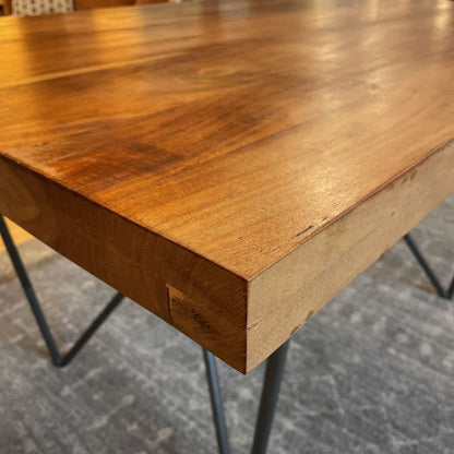 CB2 Rectangular Acacia Dining Table w/ Hairpin Legs C DINING TABLES