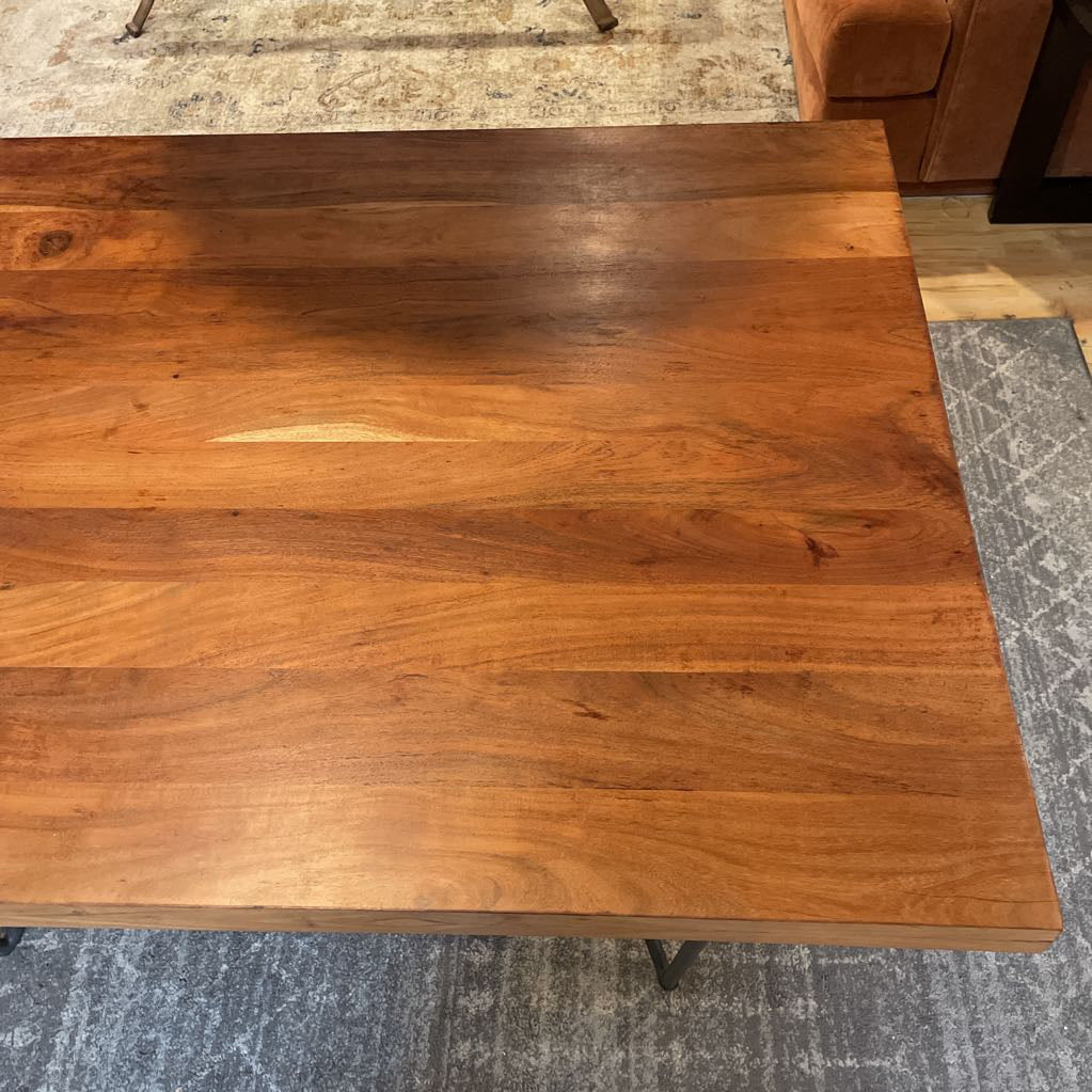 CB2 Rectangular Acacia Dining Table w/ Hairpin Legs C DINING TABLES
