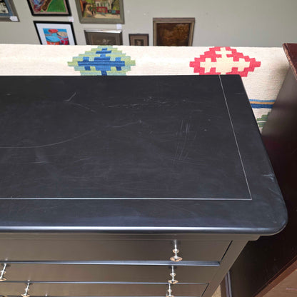 Stanley 8 Drawer Black Lowboy Dresser