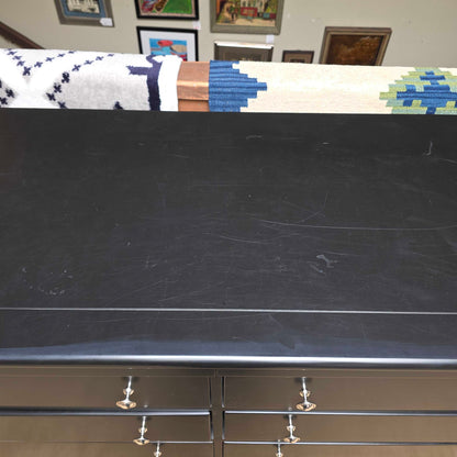 Stanley 8 Drawer Black Lowboy Dresser