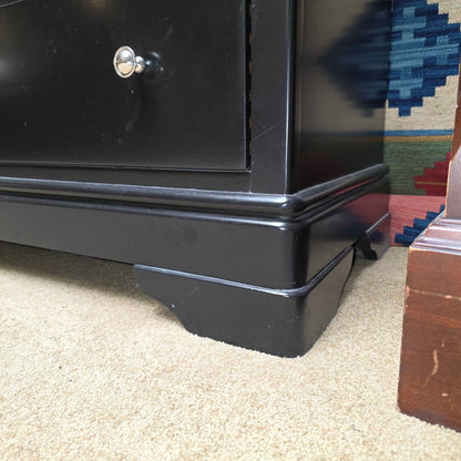 Stanley 8 Drawer Black Lowboy Dresser