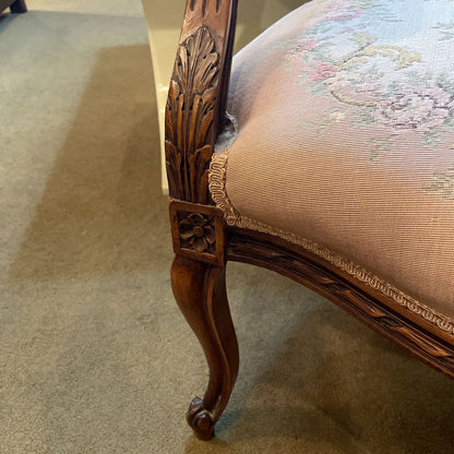 Louis XV Carved Mahogany Needlepoint Chair U ACCENT CHAIRS