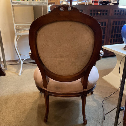 Louis XV Carved Mahogany Needlepoint Chair U ACCENT CHAIRS