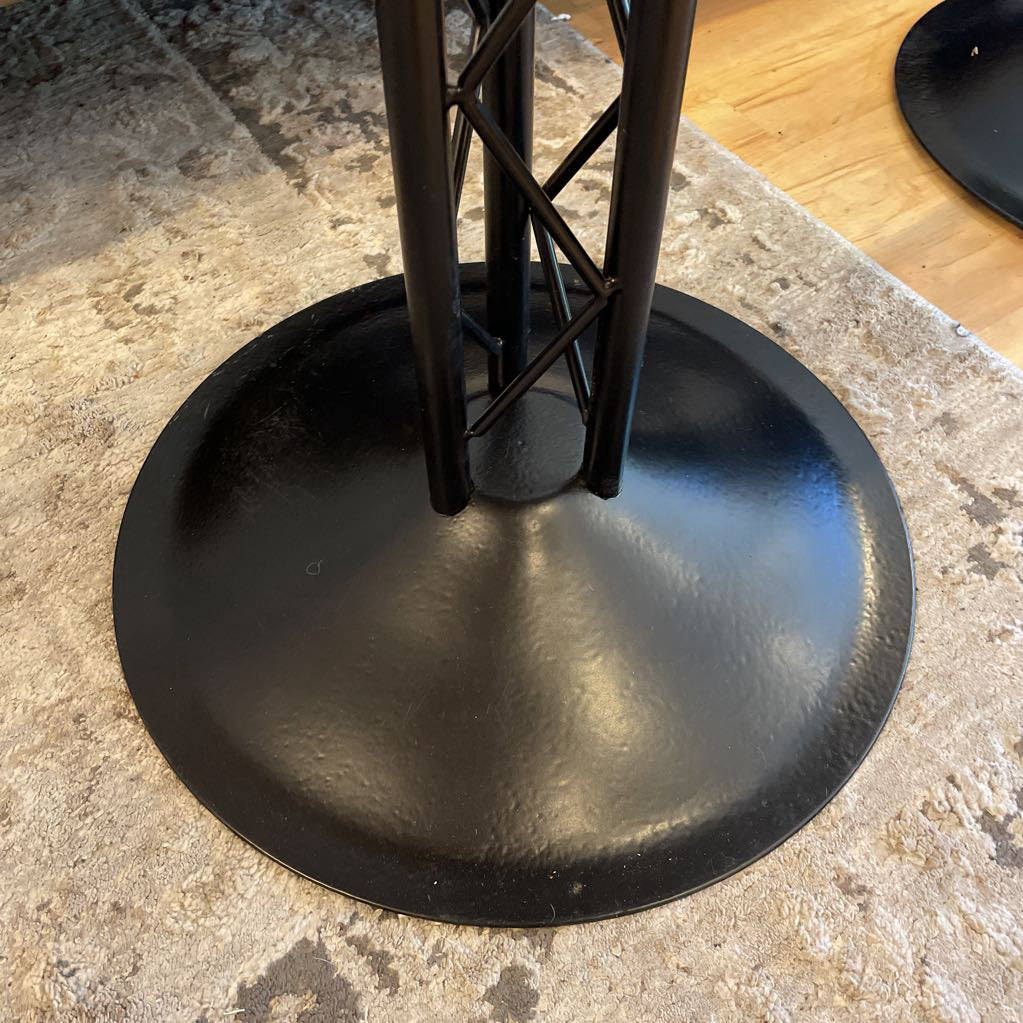 Metal + Blonde Wood Scaffolding Leg Bar Table
