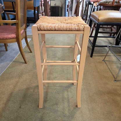 Maple Stool with Rush Seat C STOOLS