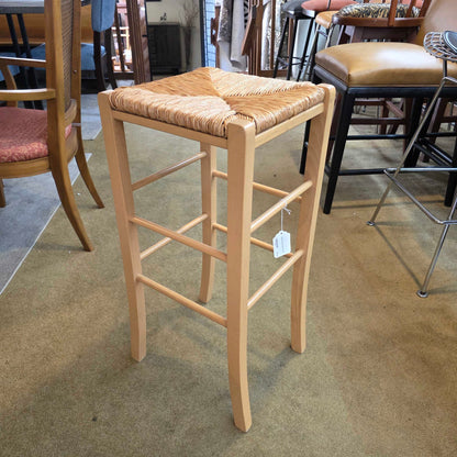 Maple Stool with Rush Seat C STOOLS