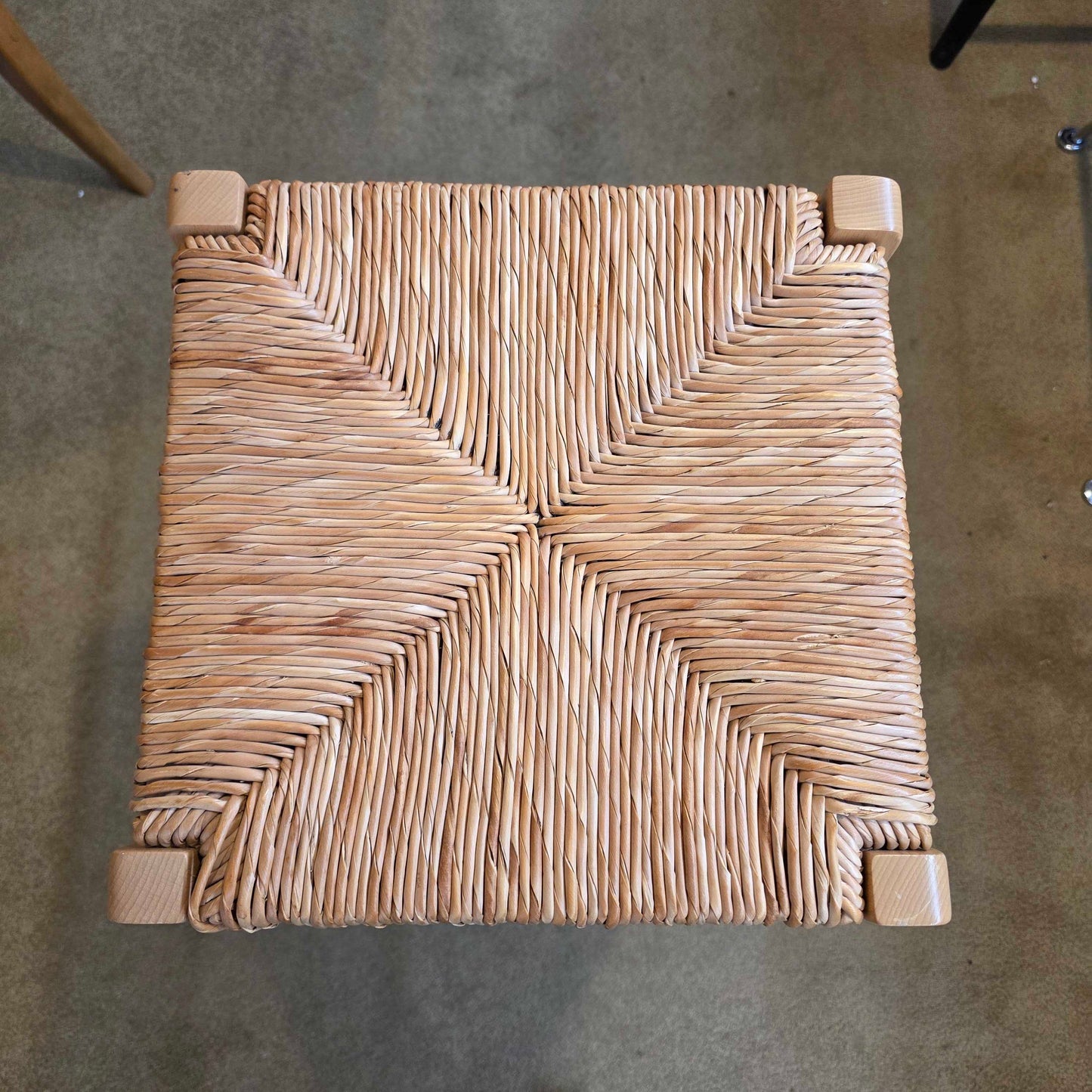 Maple Stool with Rush Seat C STOOLS