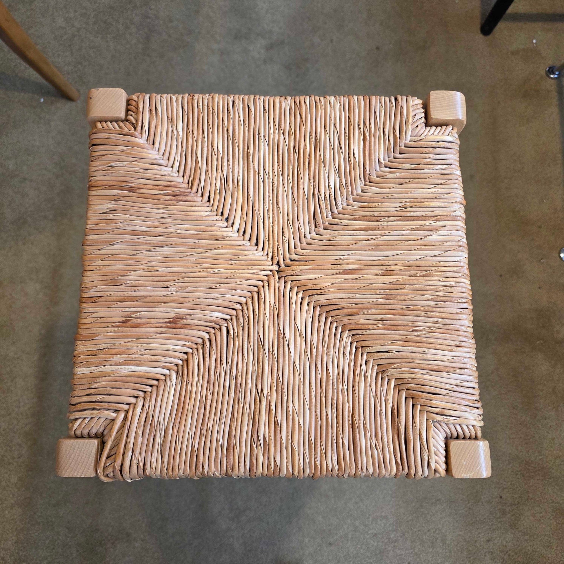 Maple Stool with Rush Seat C STOOLS