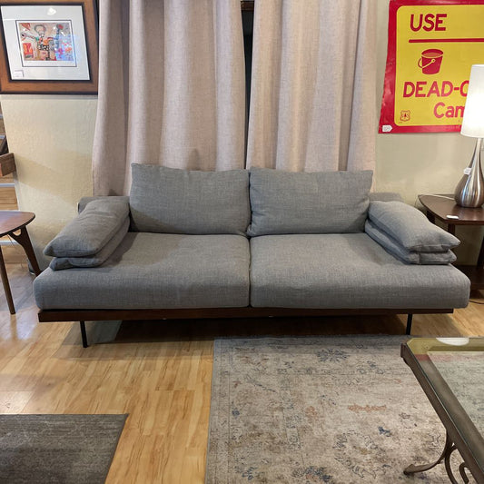 Kardiel Grey Fabric Armless Sofa U SOFAS