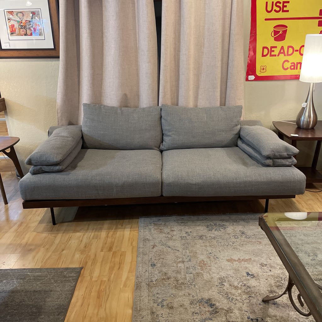 Kardiel Grey Fabric Armless Sofa U SOFAS