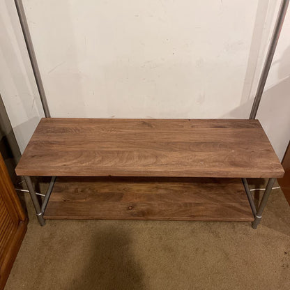 West Elm Industrial Wood + Metal Entry Bench Coat Rack C CONSOLE TABLES