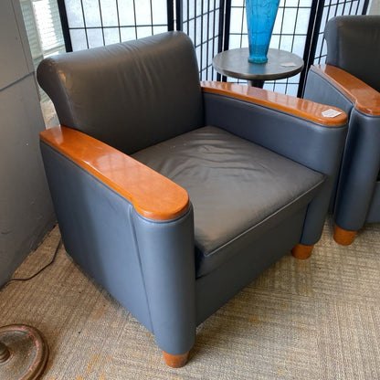 AGI INDUSTRIES Contemporary Grey Wood Arm Club Chair U ACCENT CHAIRS