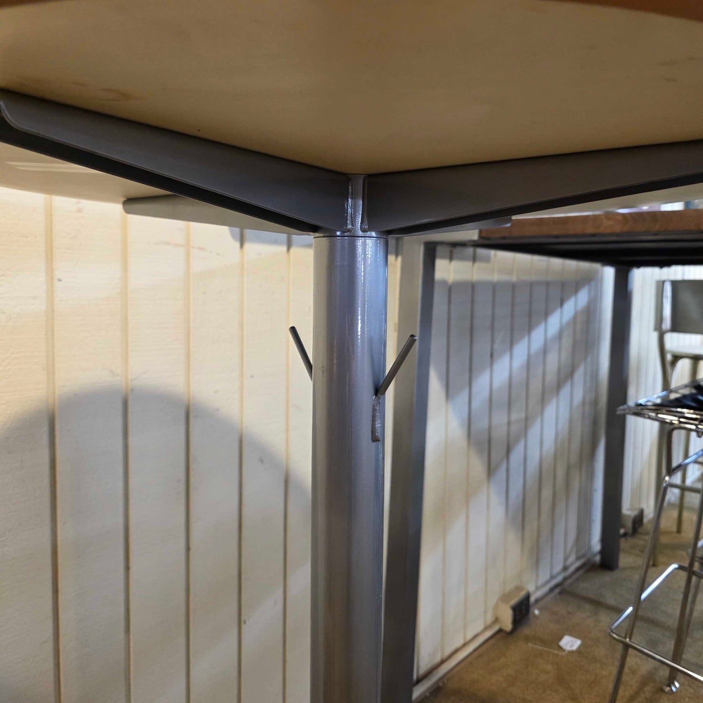 White Top Bar Height Table