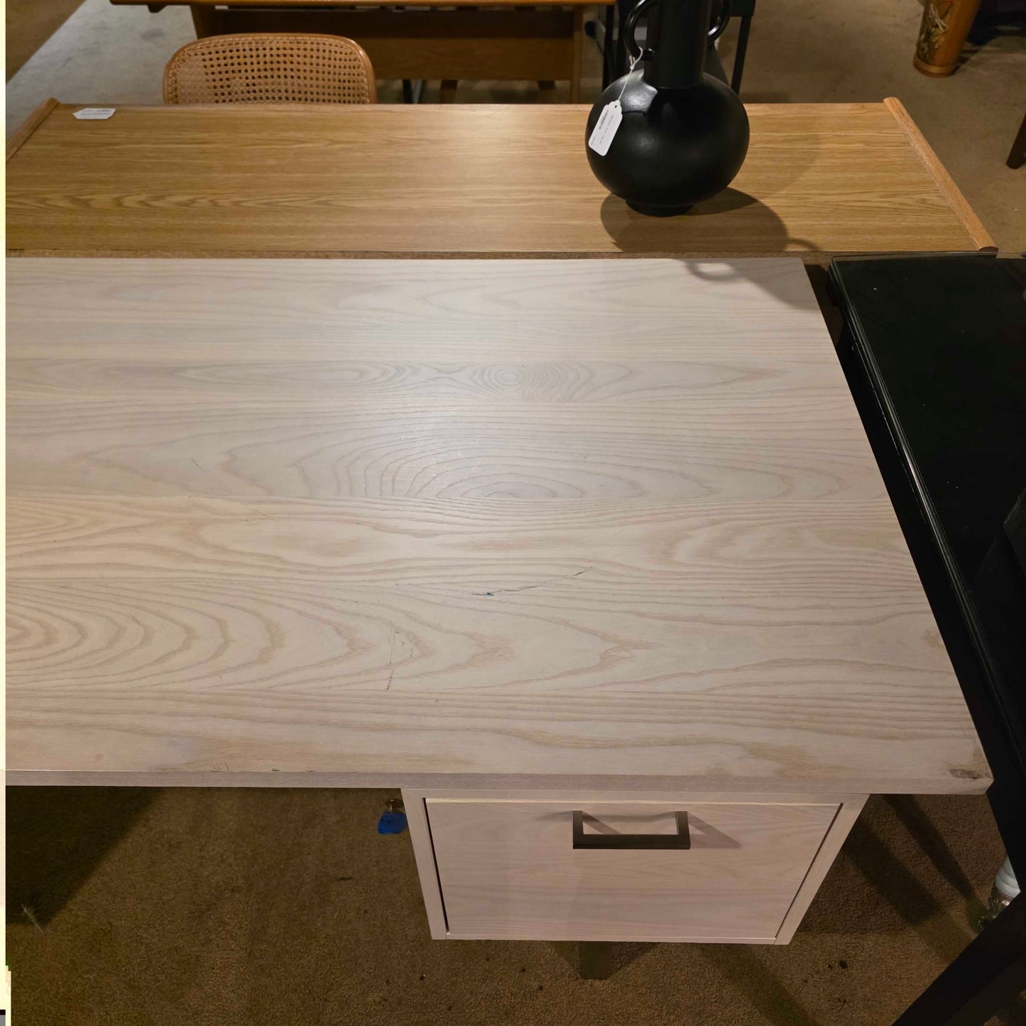 White Oak Sidelock Crate & Barrel Desk