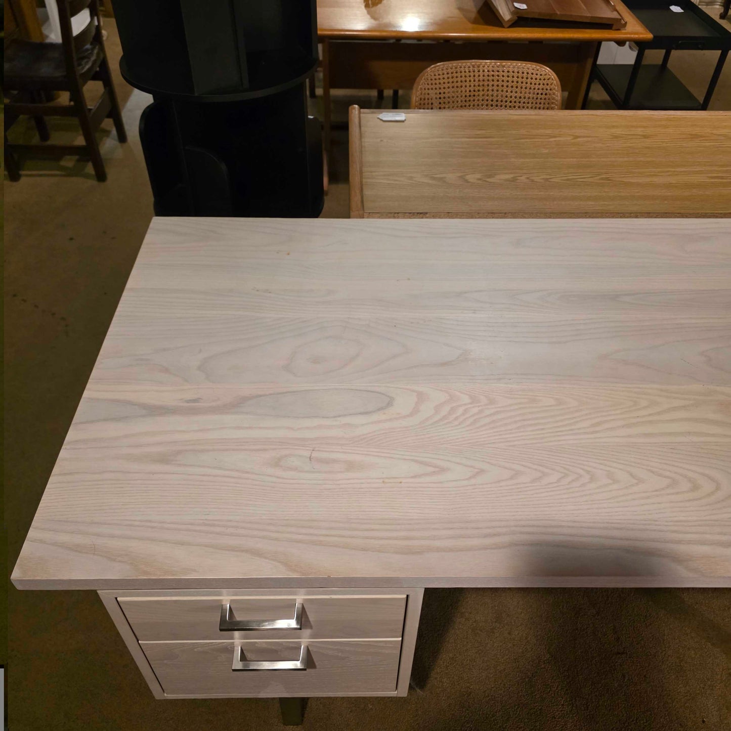 White Oak Sidelock Crate & Barrel Desk